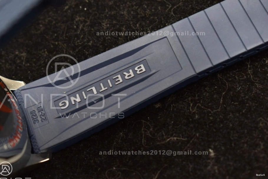 Best 1:1 Blue Rubber SS BLSF A2824 White Dial SuperOcean on Edition Automatic 42 Strap 0414